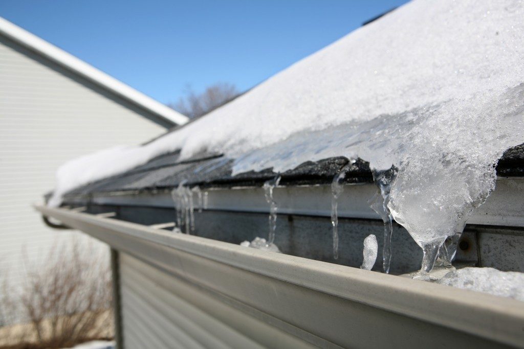 ice on home's roof
