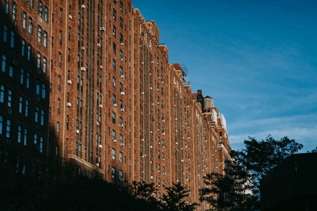 brown apartment building